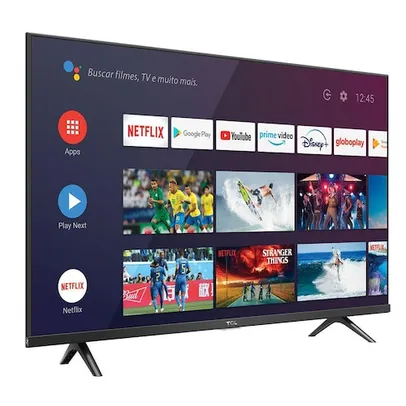 Smart TV Android LED 40" Full HD TCL 40S615 com Google Assistant 2 HDMI 1 USB Wi-Fi Bluetooth