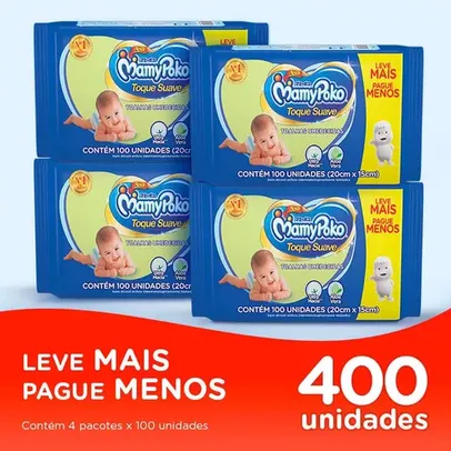 Toalha Umedecida MamyPoko Toque Suave - 400 Unidades