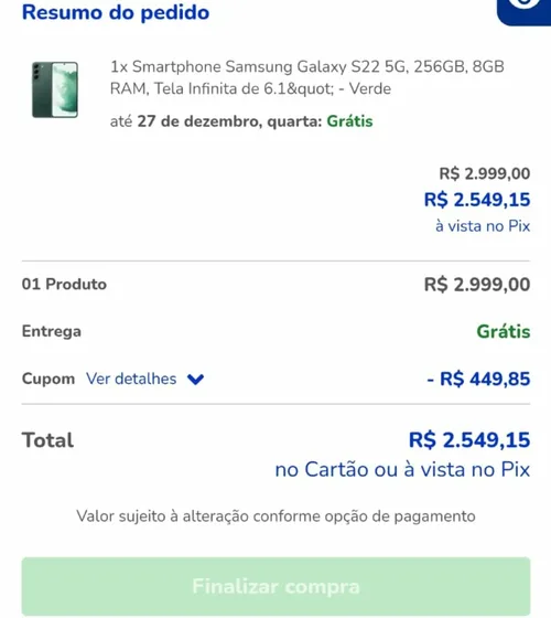 Imagem na descrição da promoção