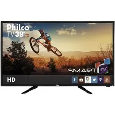 Smart TV LED 39" Philco PH39N86DSGW HD com Conversor Digital 3 HDMI 1 USB Wi-Fi Closed Caption e Sleep timer