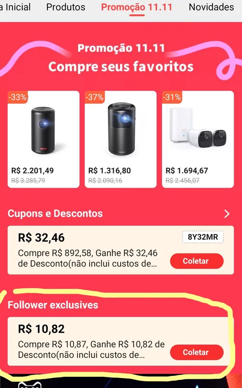 Imagem na descrição da promoção