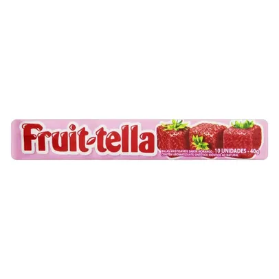 Bala Morango Fruit-Tella Pacote 40g 10 Unidades