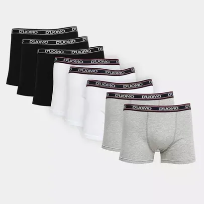 Cueca Boxer Duomo Cotton Kit Com 8 Peças Individual