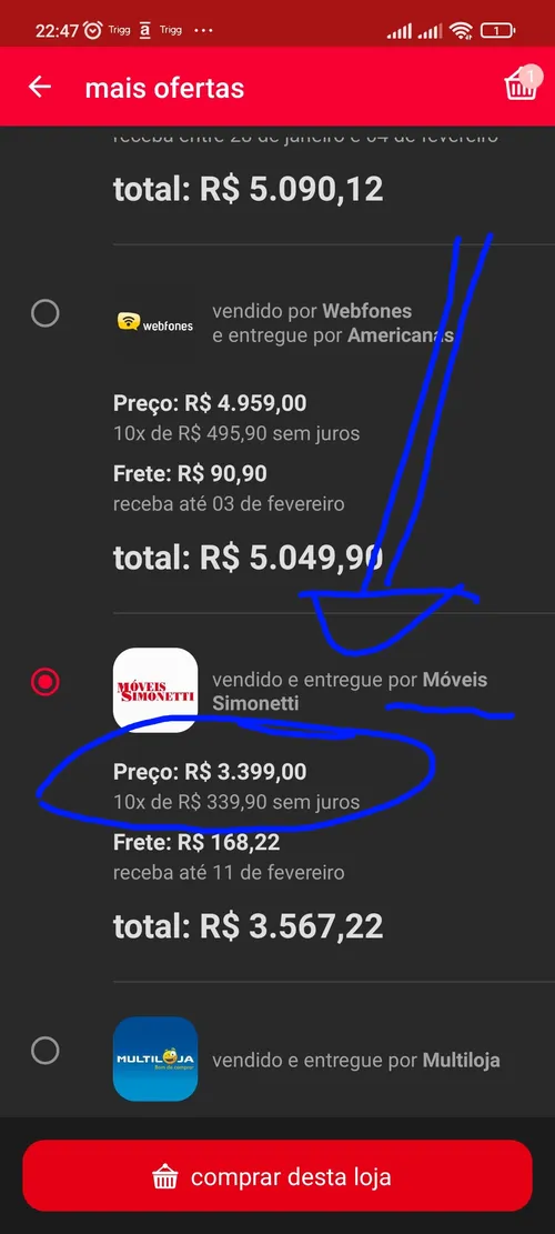 Imagem na descrição da promoção