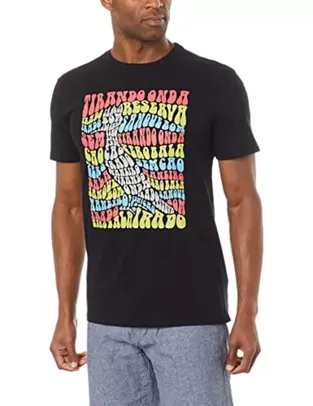 Camiseta Estampada Tirando Onda, Reserva, Masculino, Preto, G