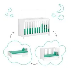 [Primeira compra] Berço Mini Cama 3 Em 1 Bbi-51 Ditália - Branco - R$164