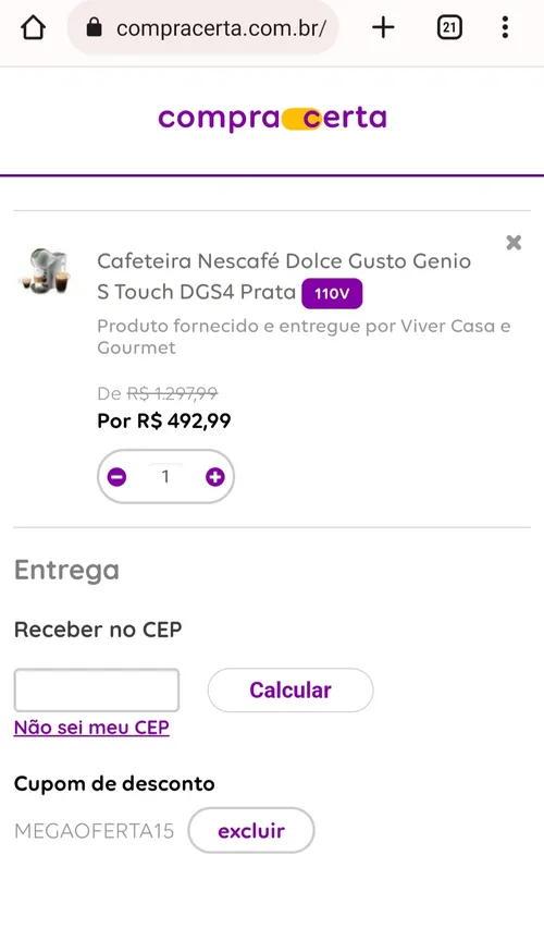 Imagem na descrição da promoção