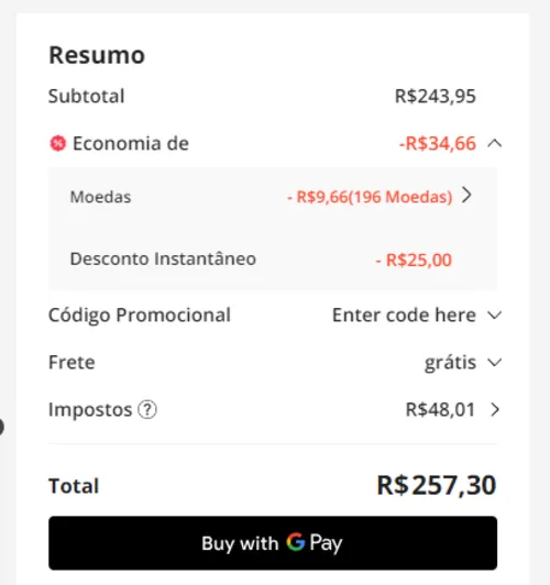 Imagem na descrição da promoção