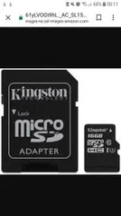 Cartão de Memória Canvas Select microSD 16GB, Kingston - R$22