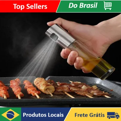Saindo por R$ 10,33: [BR/Moedas] Garrafa de óleo de cozinha spray de óleo de cozinha dispensador de azeite | Pelando