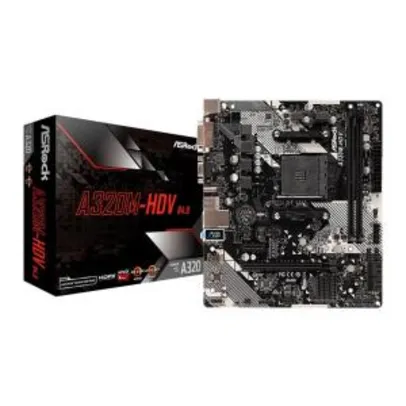 Placa Mae ASRock A320M-HDV R4.0 DDR4 Socket AM4 Chipset AMD A320 R$419