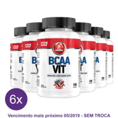 Kit 6x BCAA Vit USA Midway 100 Tabs - VENCE 05/2019 - R$41