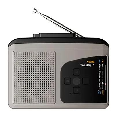 toca-fitas portátil rádio am fm com entrada para fone de ouvido