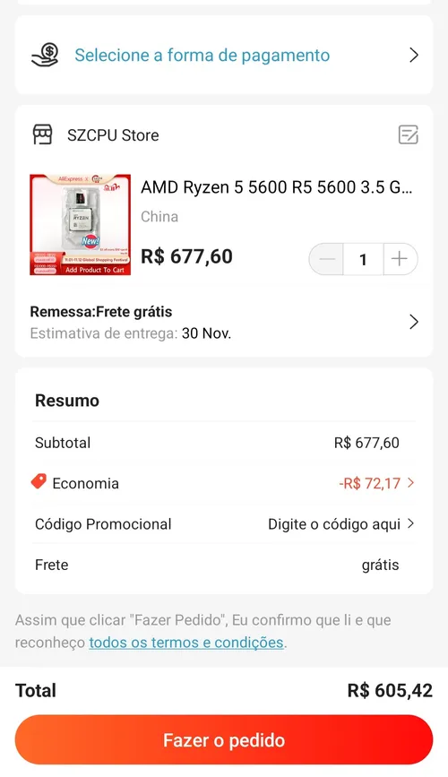 Imagem na descrição da promoção