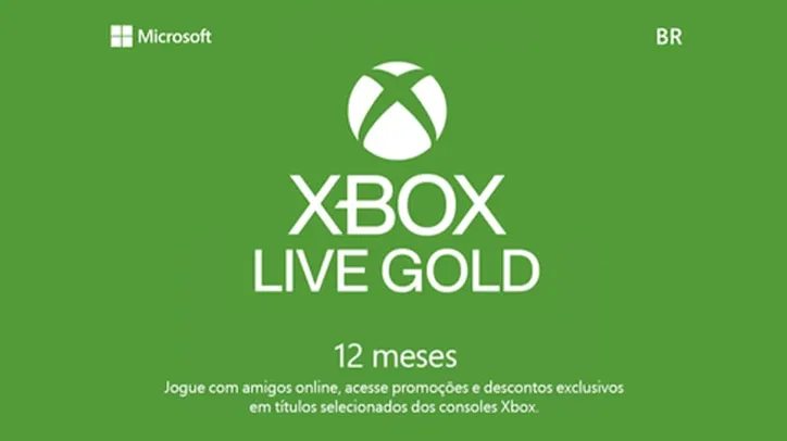 Xbox Live 12 Meses - Gift Card Digital