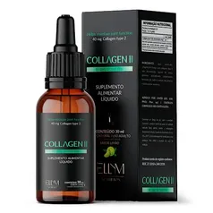 Colágeno Tipo 2 em Gotas Sublingual 40mg 30ml Sabor Limão Ellym Nutrition