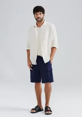 Shorts Masculino Com Linho Hering