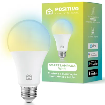 [banQi R$28] Smart Lâmpada Wi-Fi LED Positivo 9W Branca – Bivolt