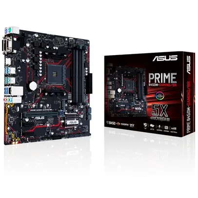 Placa Mãe AMD AM4 Asus PRIME B450M Gaming/BR M.2 Aura Sync