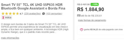 Imagem na descrição da promoção