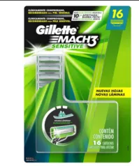 Carga para Aparelho de Barbear Gillette Mach3 Sensitive - 16 unidades