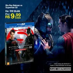 Blu-Ray 3D - Batman vs Superman por apenas R$ 9,99 ( LOJA FÍSICA )