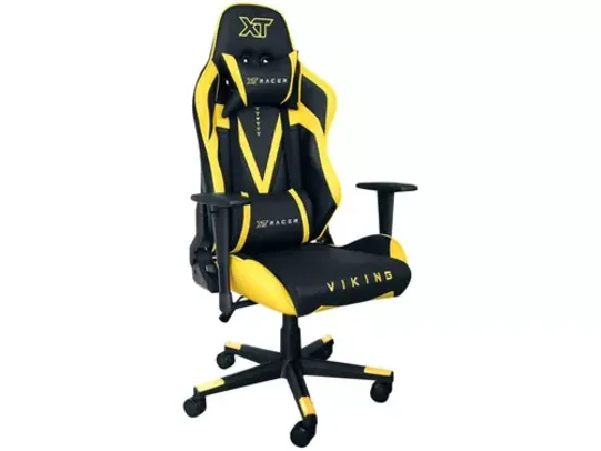 Cadeira Gamer XT Racer Reclinável Giratória Preta e Amarela Viking Series XTR-011 | Suporta até 120kg