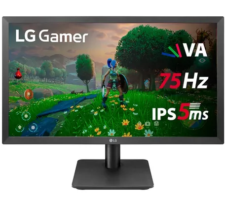 Monitor Gamer LED, Tela de 21,5", Tempo de resposta 5ms, Taxa de atualização de 75Hz, HDMI, Full HD,