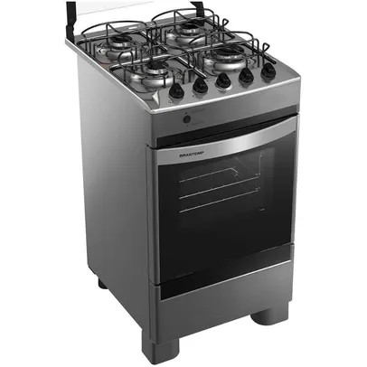 [R$765 com o Cashback Brastemp] Fogão De Piso Brastemp 4 Bocas BFO4N Inox | R$965