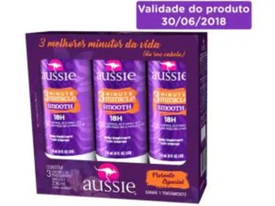 Kit Aussie 3 Minute Miracle Smooth - 3 Unidades 27,90