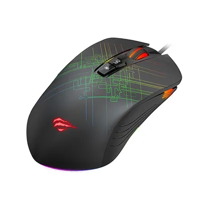 Mouse Gamer Havit, 7 Botões, 6400DPI, Programável | R$60