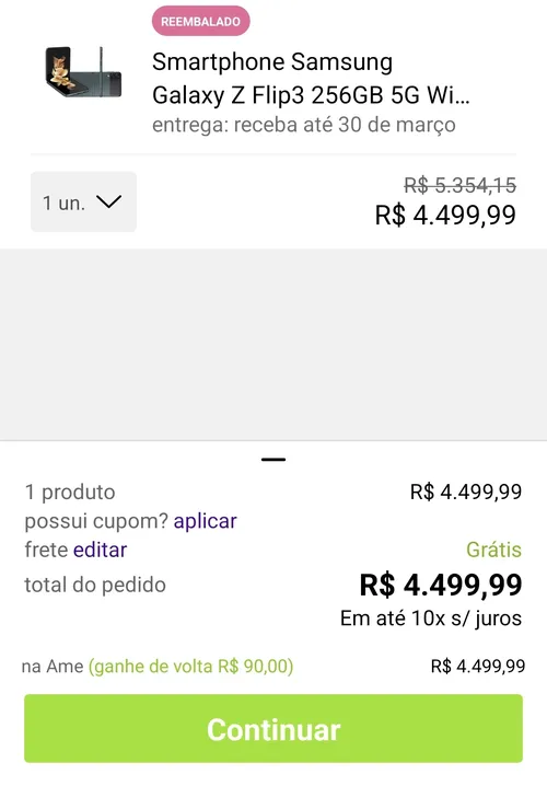 Imagem na descrição da promoção