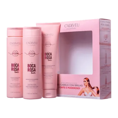 Cadiveu Kit Professional Boca Rosa Hair Limpeza & Cuidados Diários (3 Produtos)