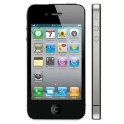 iPhone 4S Apple 8GB com Câmera 8MP, Touch Screen, 3G, GPS, MP3, Bluetooth e Wi-Fi - Preto por R$ 800