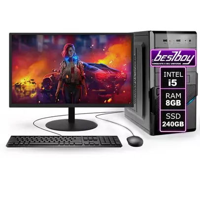 Computador Completo Bestpc Intel I5 8gb Ssd 240gb Monitor Led 19 Windows 10