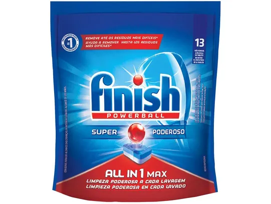Lava-louças Detergente Finish Powerball All In One Max | R$12