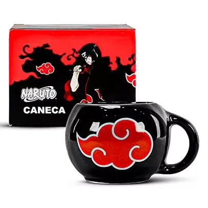 Caneca Formato 3D Itachi Akatsuki Presente Criativo Geek