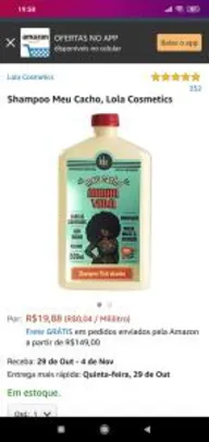 Shampoo Cachos Lola 500ml | R$20