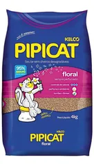 Areia Higiênica Para Gatos Perfumado Floral Pipicat Pct 4kg 