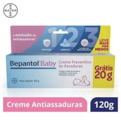 Creme Preventivo de Assaduras Bepantol Baby 120g | R$ 25
