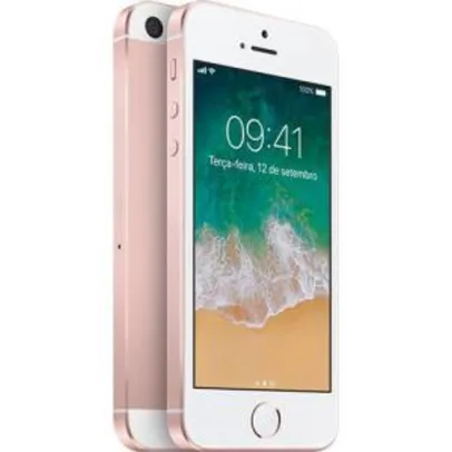 iPhone SE 128GB Ouro Rosa IOS 4G Câmera 12MP - Apple | R$1.599