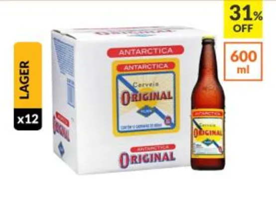 Cerveja Antarctica Original 600ml Caixa (12 Unidades