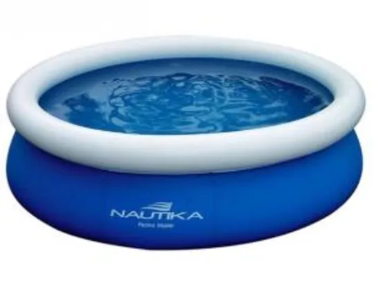 Piscina Master P 2.600 Litros Nautika, com Borda Inflável, Lateral de PVC Reforçado, Borda e Piso de PVC Laminado Texturizado - R$139,90