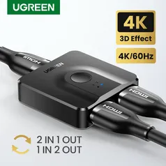 Adaptador Ugreen Hdmi Splitter 4k 2 em 1