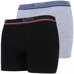 Kit de Cueca Boxer Lupo com 2 Unidades - Adulto | R$30