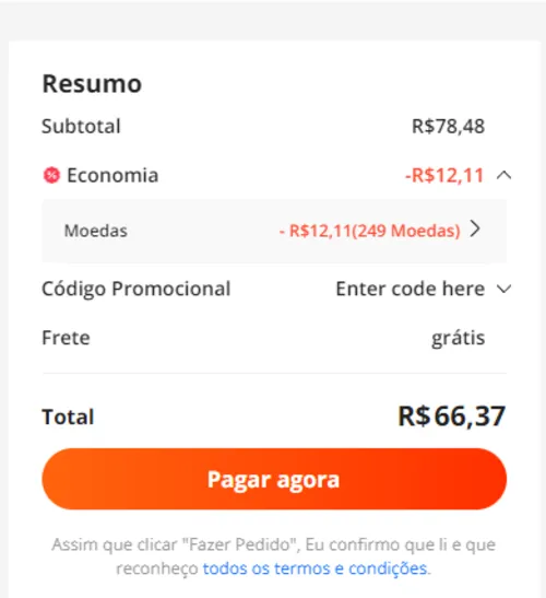 Imagem na descrição da promoção