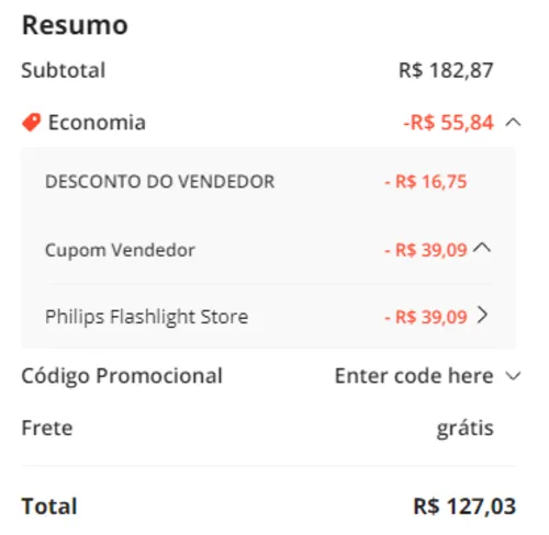 Imagem na descrição da promoção