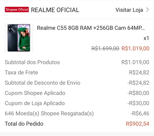 Imagem na descrição da promoção