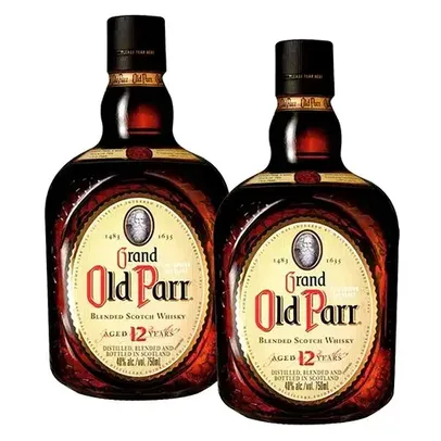 [R$80 a Unidade, Regional] Kit Whisky Old Parr 12 anos 750ml com 2 unidades