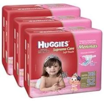 [AMERICANAS] kit 3 fraldas huggies (M, G, XG...) - R$ 126
